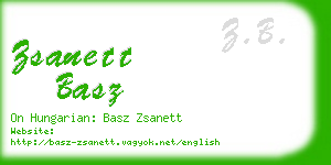 zsanett basz business card